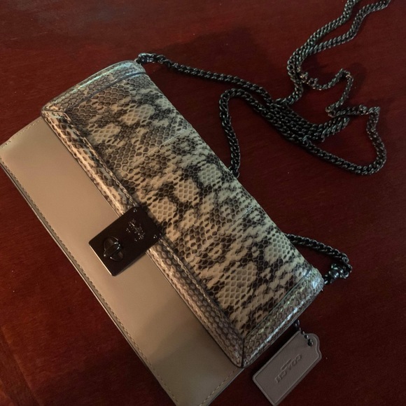 Vintage limited edition python skin coach purse
